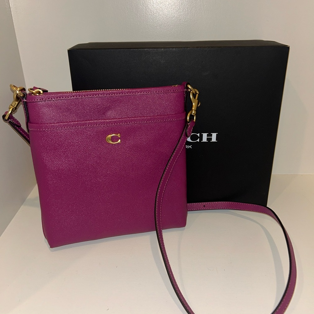 Brand New Never Been Worn Coach Cross Body Bag in Deep Plum